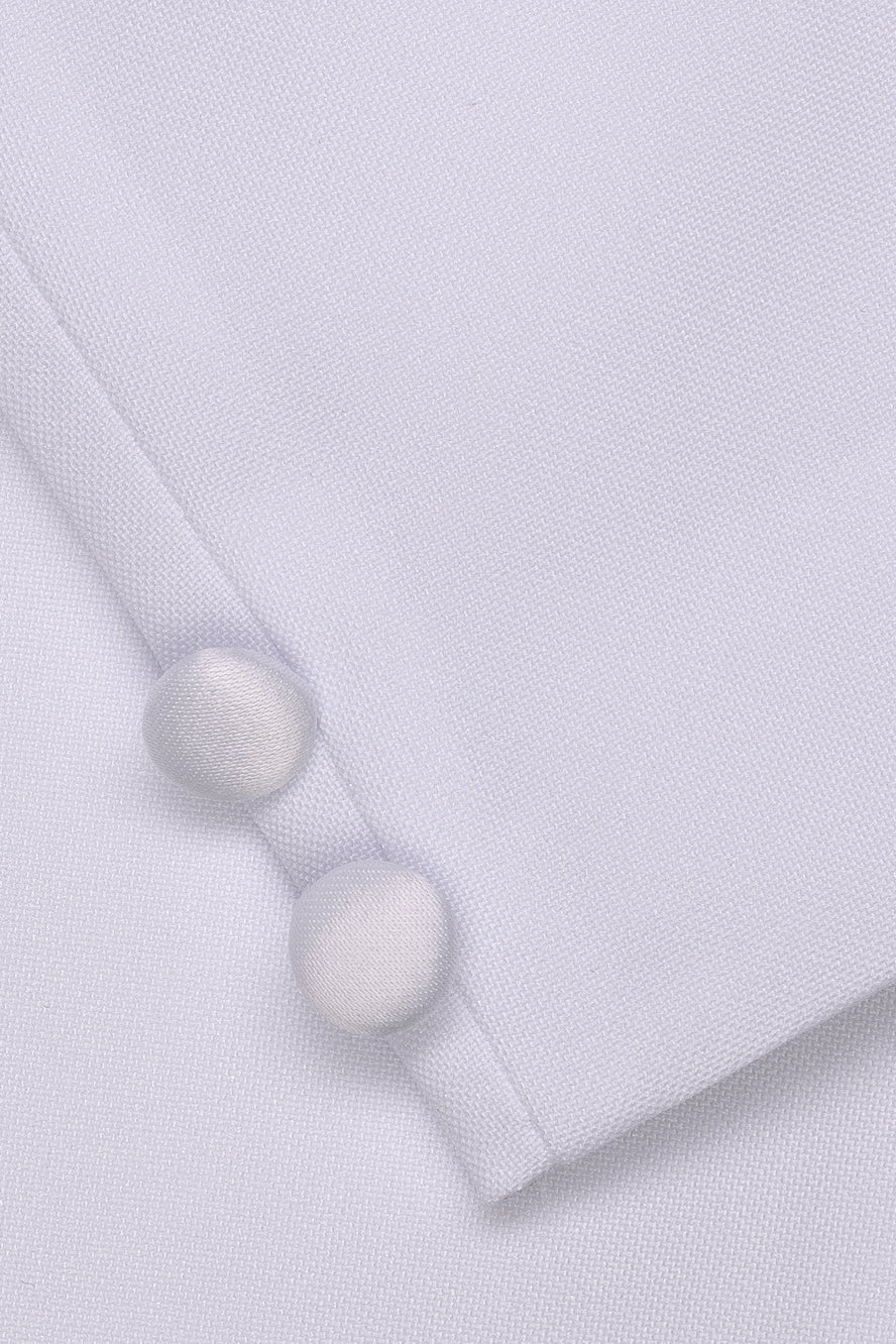 Conjunto de esmoquin infantil "Princeton" blanco de 5 piezas