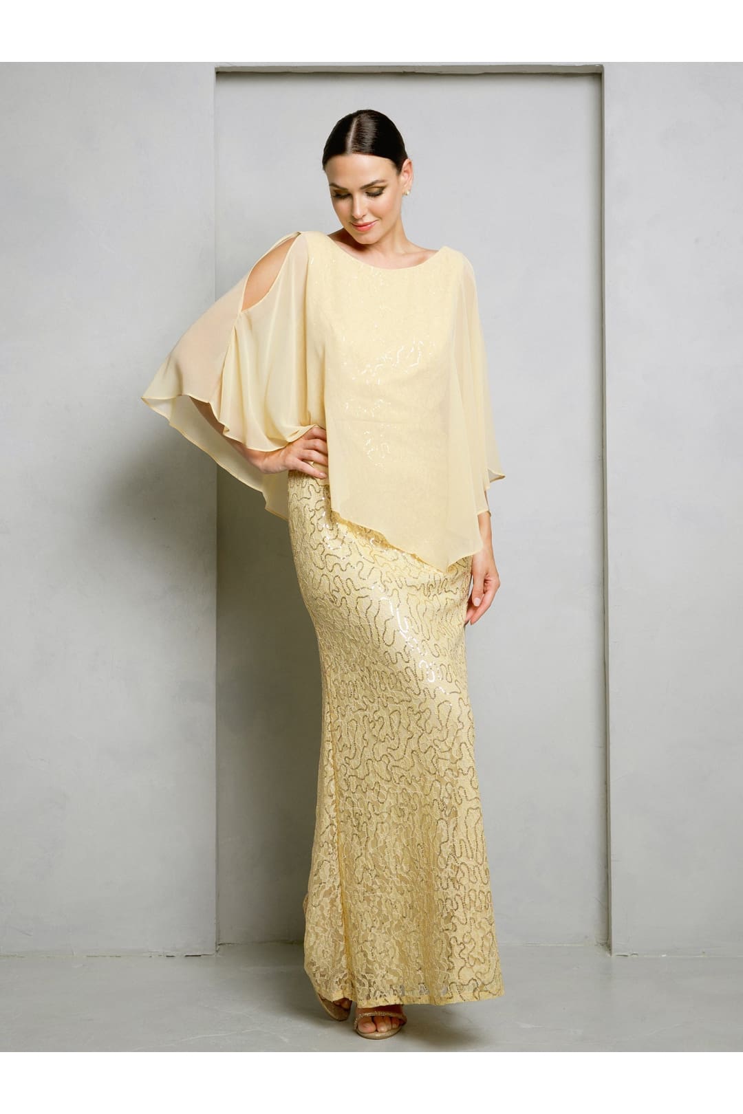 Mother of the Bride Dresses Sequin Lace Long mother of the Bride Dress Champagne