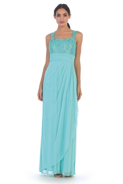 Eva USA 3094 Long Mother of the Bride Lace Chiffon Jacket Dress - Mother of the Bride Dress