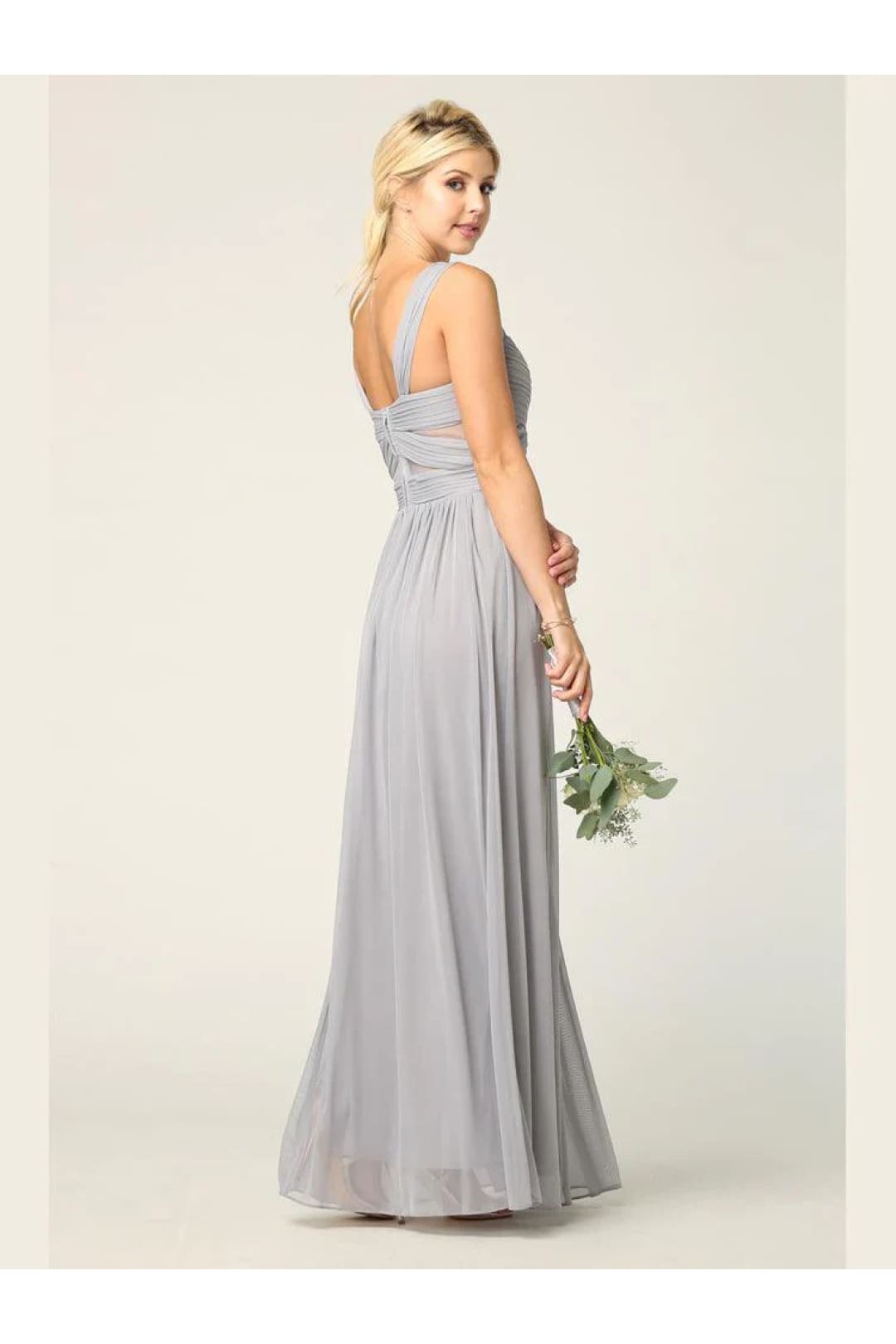 Eva USA 3125 Mesh Sleeveless Long Bridesmaids Dress - Bridesmaids Dress