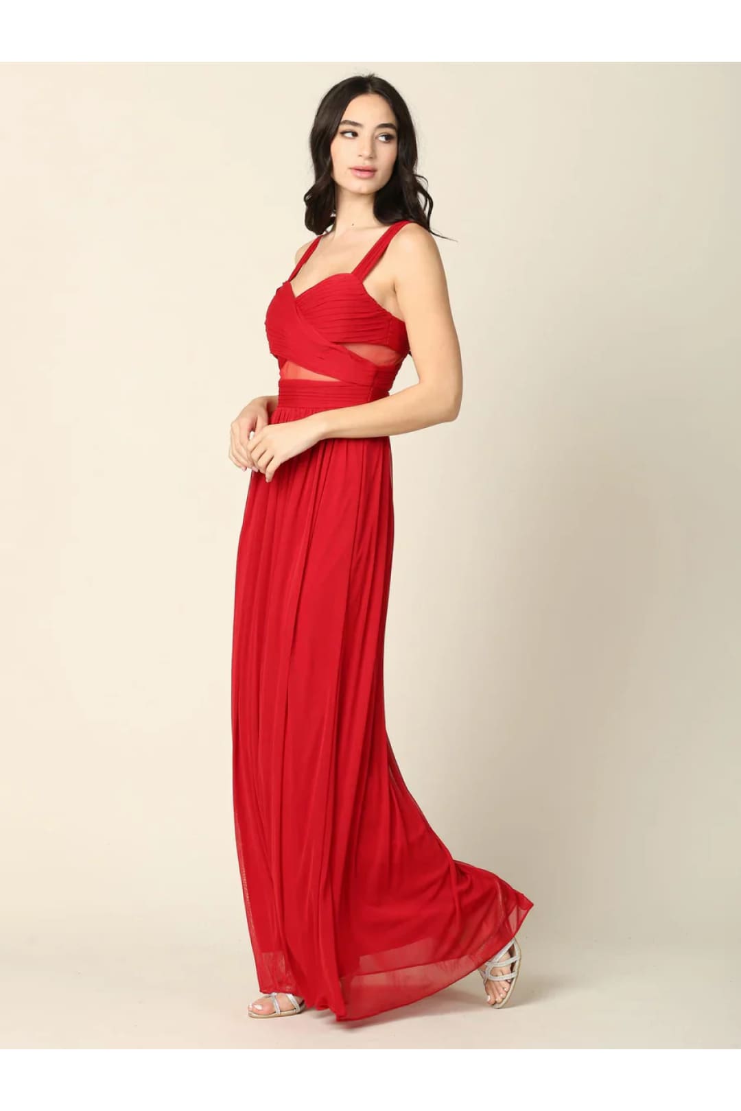 Eva USA 3125 Mesh Sleeveless Long Bridesmaids Dress - Bridesmaids Dress