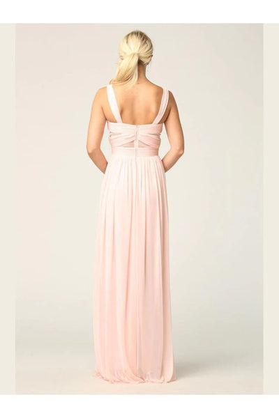 Eva USA 3125 Sleeveless Long Bridesmaids Mesh Dress - Bridesmaids Dress
