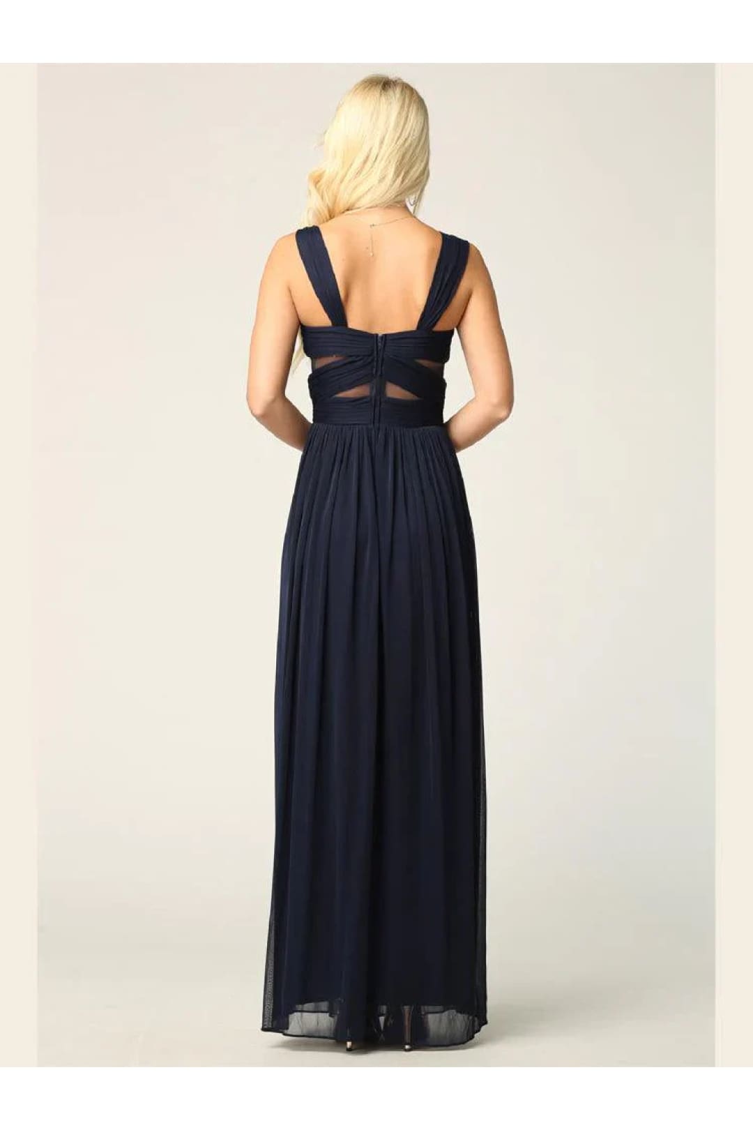 Eva USA 3125 Sleeveless Long Bridesmaids Mesh Dress - Bridesmaids Dress