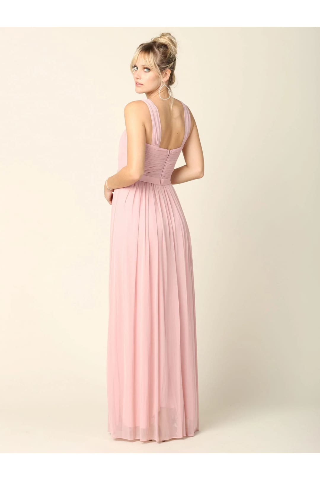 Eva USA 3204 Sleeveless Long Bridesmaids Pleated Dress - Bridesmaids Dress