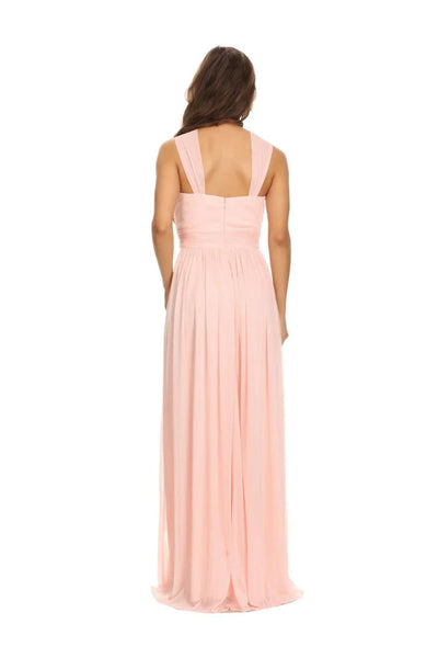 Eva USA 3204 Sleeveless Long Bridesmaids Pleated Dress - Bridesmaids Dress
