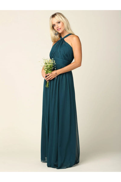 Eva USA 3206 Halter Long Bridesmaids Dress - Bridesmaids Dress