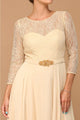 Eva USA 3227 A-Line Lace Detailed Mother of the Bride Gown - Dress