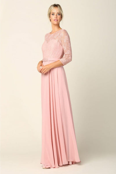 Eva USA 3227 A-Line Lace Detailed Mother of the Bride Gown - Dress