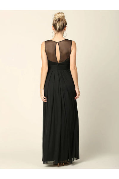 Eva USA 3269 Long Sleeveless Bridesmaid Chiffon Dress - Bridesmaids Dress