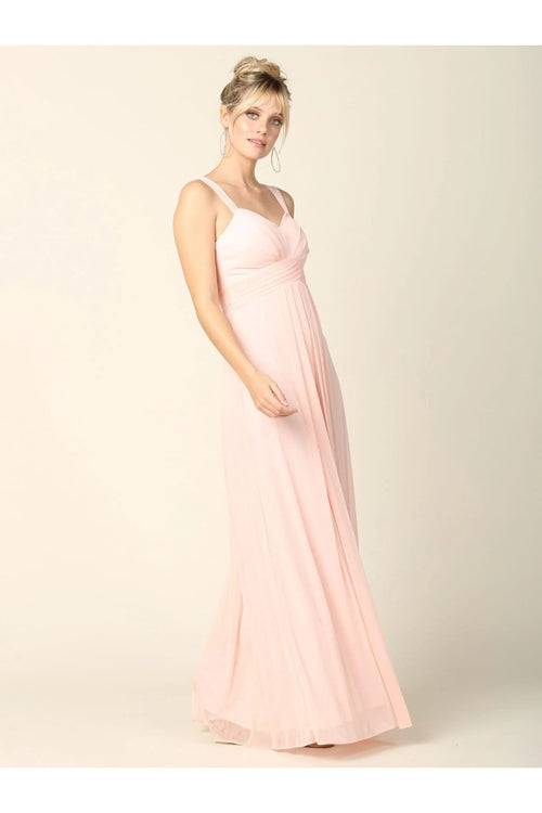 Eva USA 3269 Long Sleeveless Bridesmaid Chiffon Dress - Bridesmaids Dress