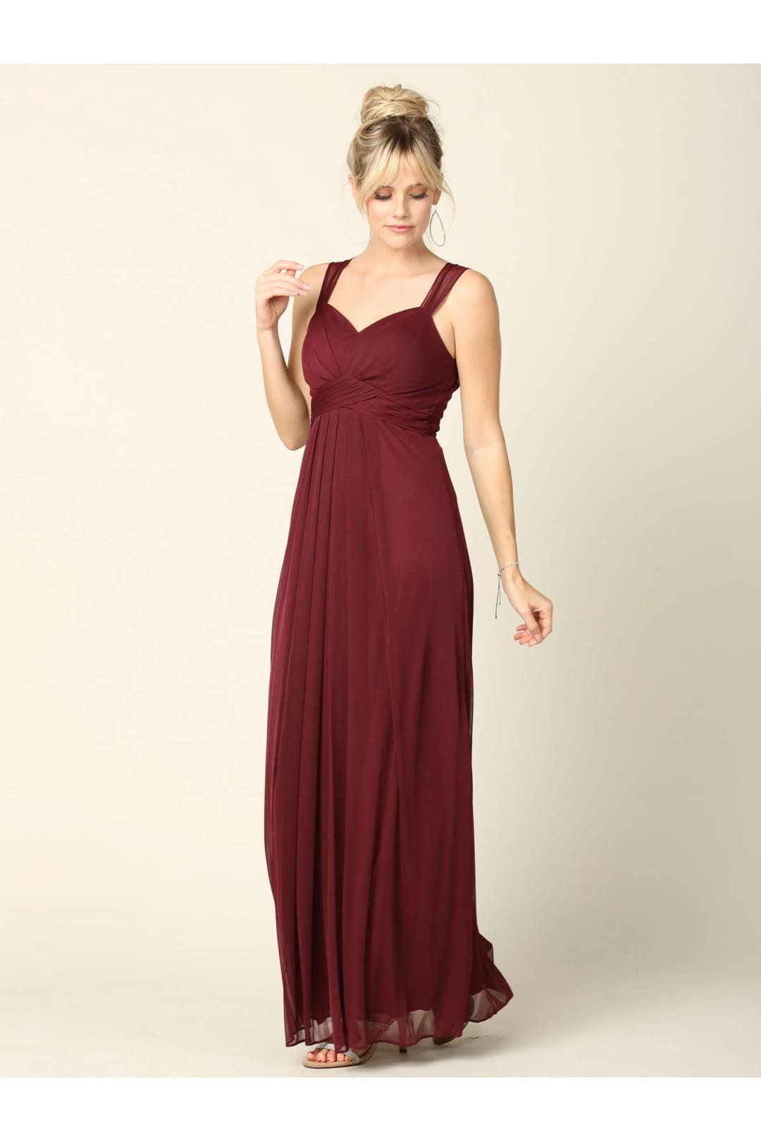 Eva USA 3269 Long Sleeveless Bridesmaid Chiffon Dress - Bridesmaids Dress