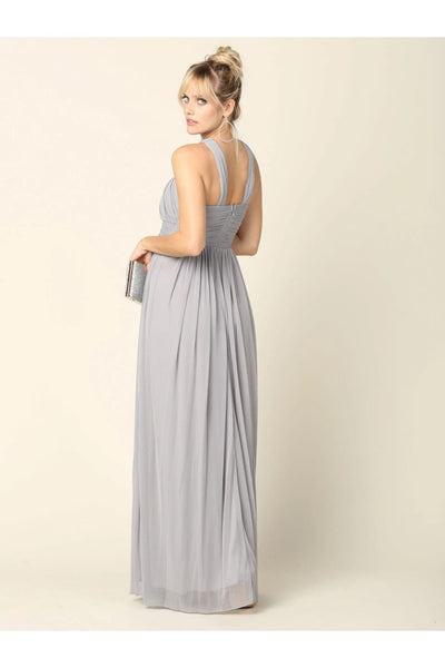 Eva USA 3280 Long Criss Cross Halter Bridesmaids Dress - Bridesmaids Dress