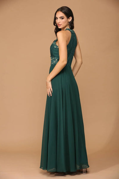 Eva USA 3286 Long Formal Halter Chiffon Bridesmaids Dress - Bridesmaids Dress