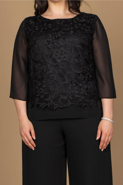 Eva USA 3289 Formal Mother of the Bride Lace Pant Suit - Pant Suit