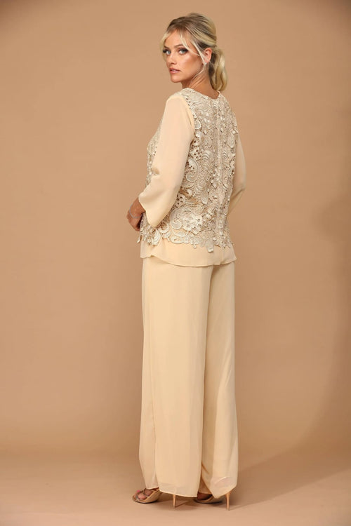 Eva USA 3289 Formal Mother of the Bride Lace Pant Suit - Pant Suit