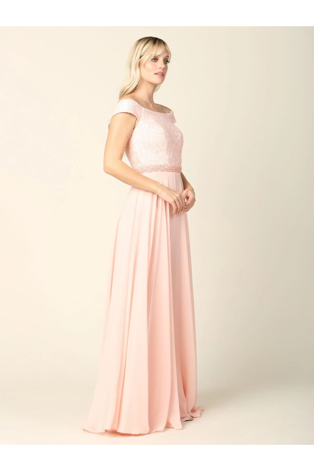 Eva USA 3294 Long Off Shoulder Mother of the Bride Lace Dress - Mother of the Bride Dress