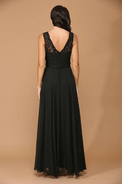 Eva USA 3299 Long Sleeveless Bridesmaids Lace Chiffon Dress - Bridesmaids Dress