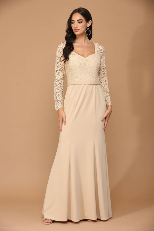 Long Sleeve Mother of the Bride Formal Dress