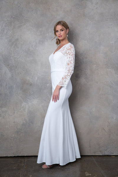 Eva USA 3310 Long Sleeve Mother of the Bride Formal Dress - Mother of the Bride Dress