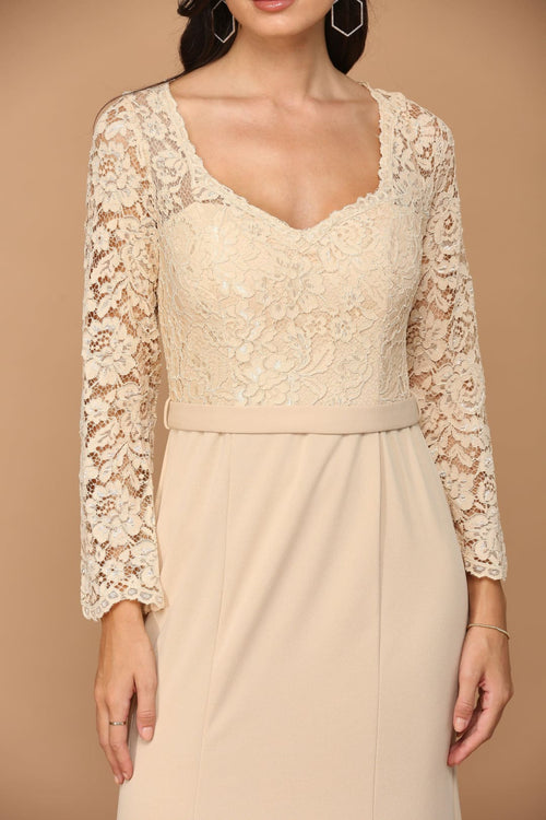 Eva USA 3310 Long Sleeve Mother of the Bride Formal Dress - Mother of the Bride Dress