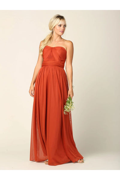 Eva USA 3316 Convertible Long Bridesmaids Dress - Bridesmaids Dress