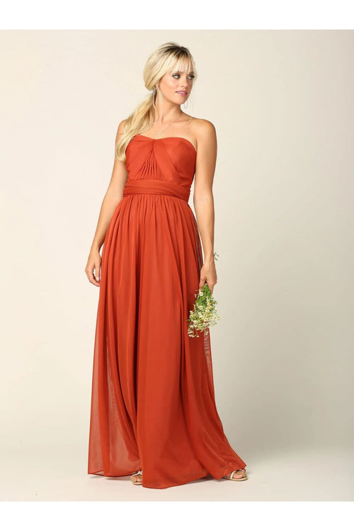 Eva USA 3316 Convertible Long Bridesmaids Dress - Bridesmaids Dress