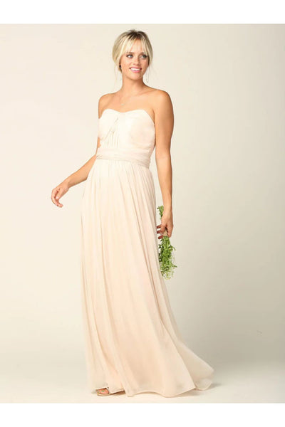 Eva USA 3316 Convertible Long Bridesmaids Dress - Bridesmaids Dress