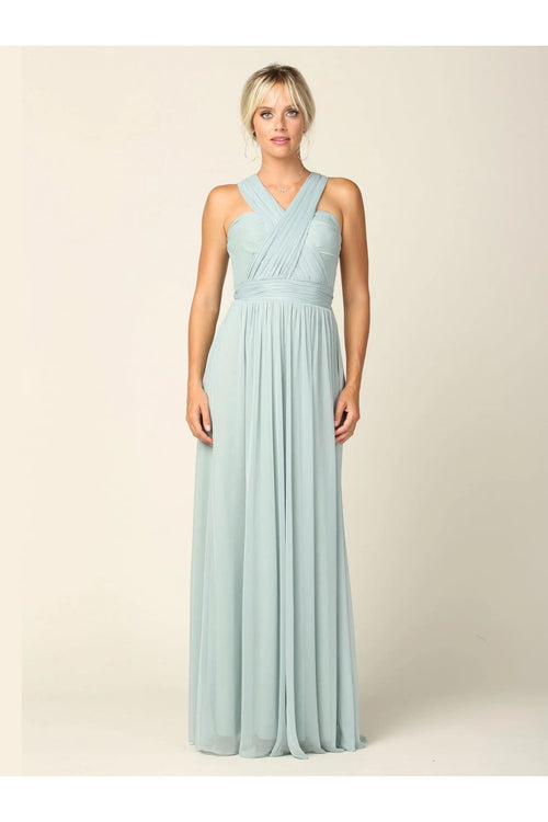 Eva USA 3316 Sleeveless Convertible Long Bridesmaids Dress - Bridesmaids Dress