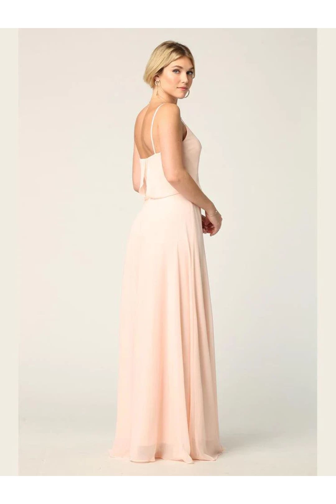 Eva USA 3318 Long Spaghetti Strap Blouson Bridesmaids Dress - Bridesmaids Dress