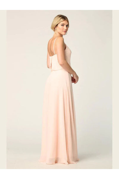 Eva USA 3318 Long Spaghetti Strap Blouson Bridesmaids Dress - Bridesmaids Dress