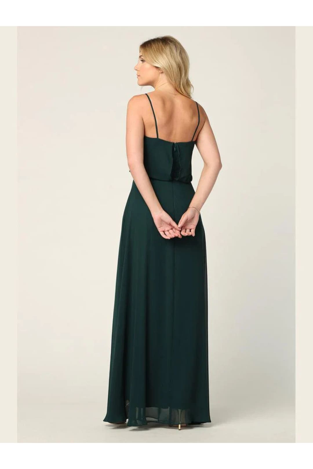 Eva USA 3318 Long Spaghetti Strap Blouson Bridesmaids Dress - Bridesmaids Dress