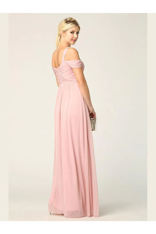 Eva USA 3321 Long Off Shoulder Bridesmaids Dress - Bridesmaids Dress
