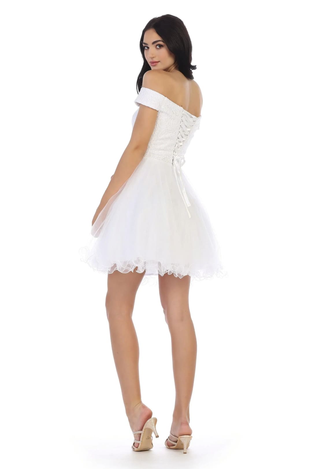 Eva USA 3325 Short Off Shoulder Homecoming Cocktail Dress - Prom Short Dress