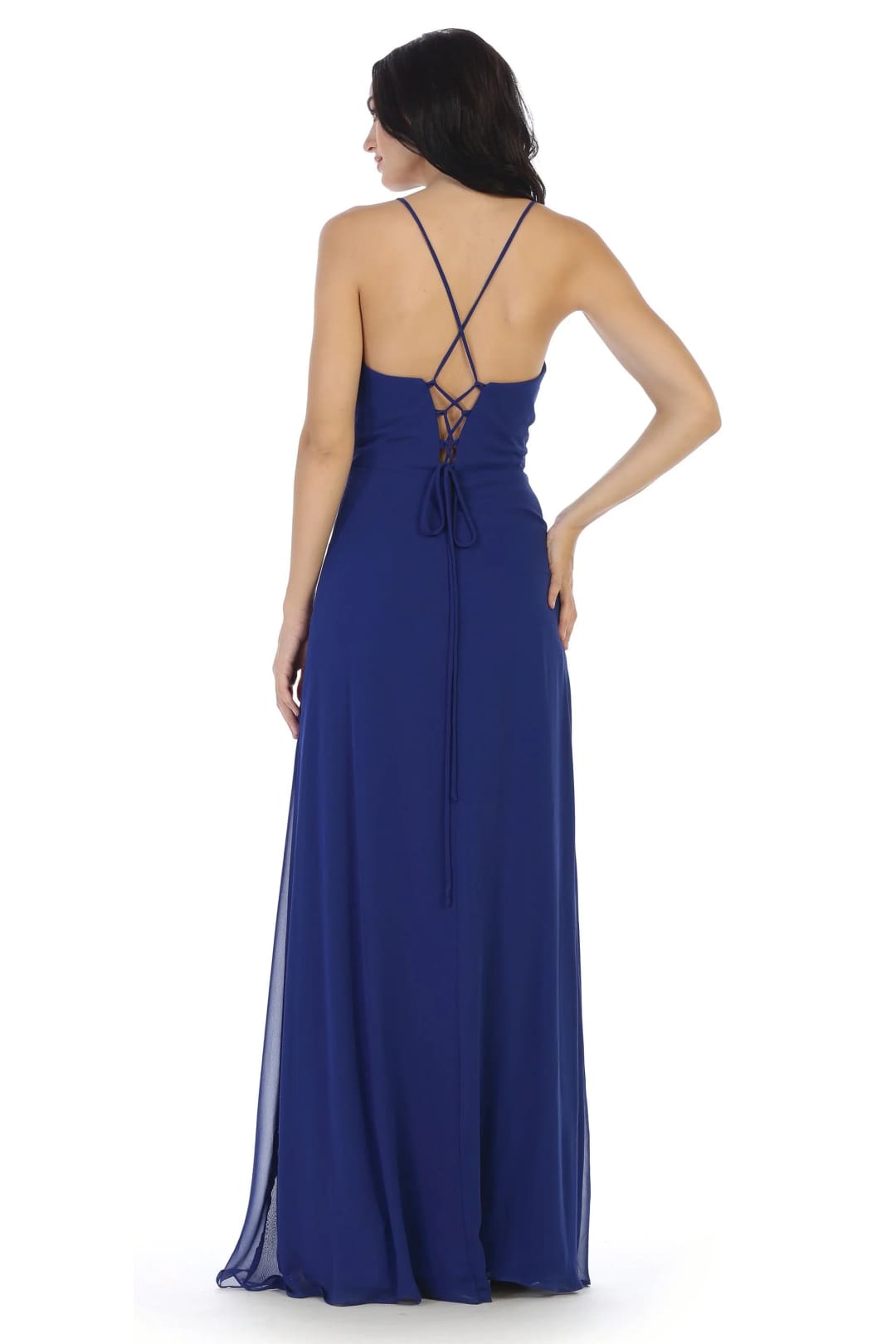 Eva USA 3326 Long Formal Ruffled Chiffon Bridesmaids Dress - Bridesmaids Dress