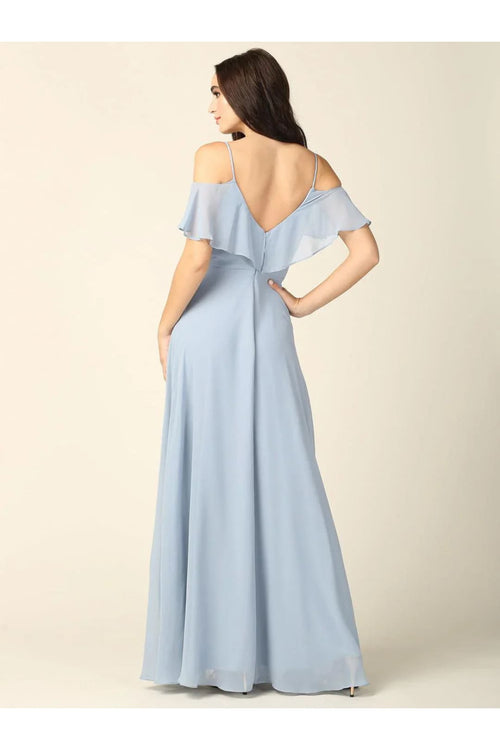 Eva USA 3331 Long Off Shoulder Formal Bridesmaids Dress - Bridesmaids Dress
