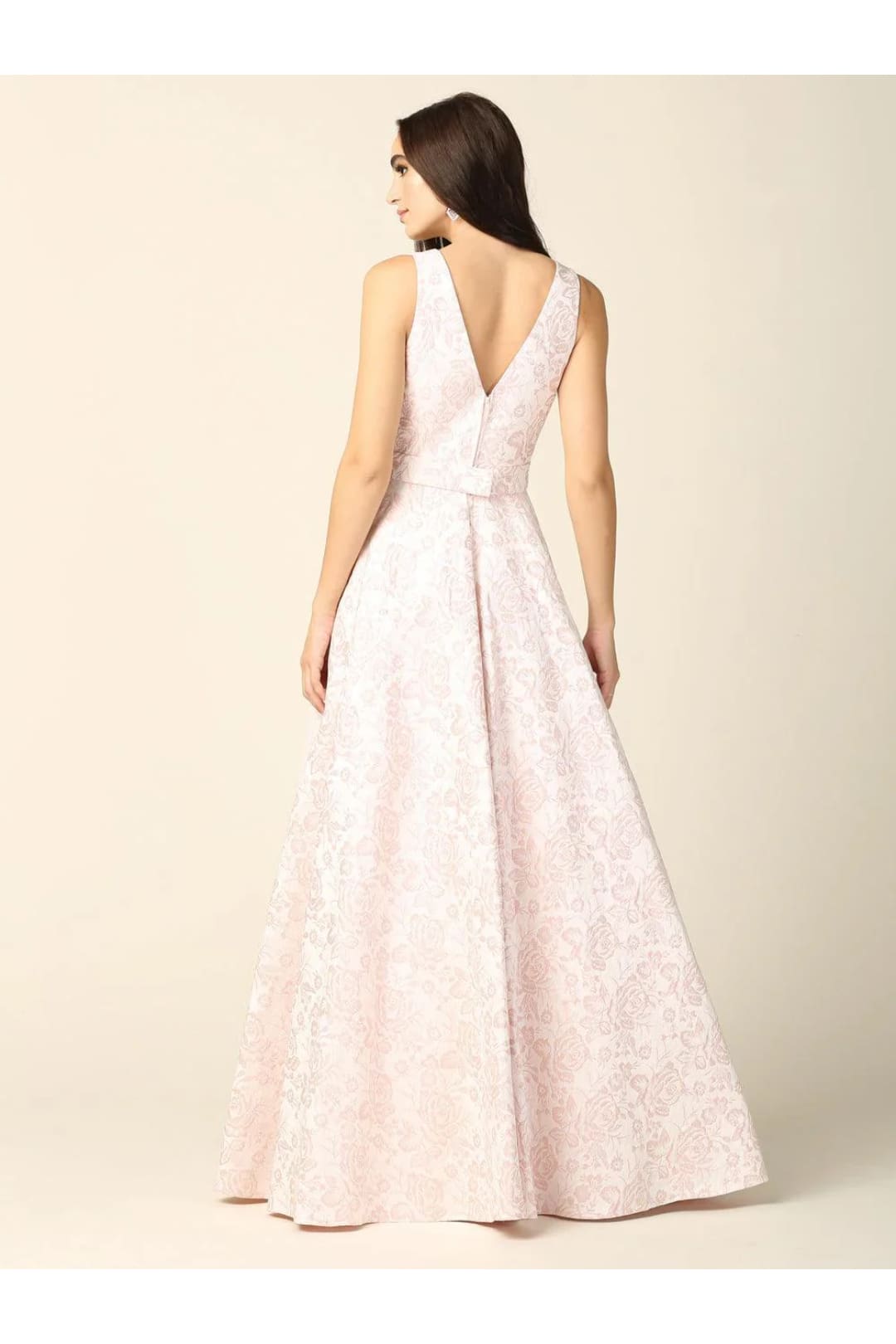 Eva USA 3336 Prom Long Formal Sleeveless Jacquard Ball Gown - Prom Long Dress