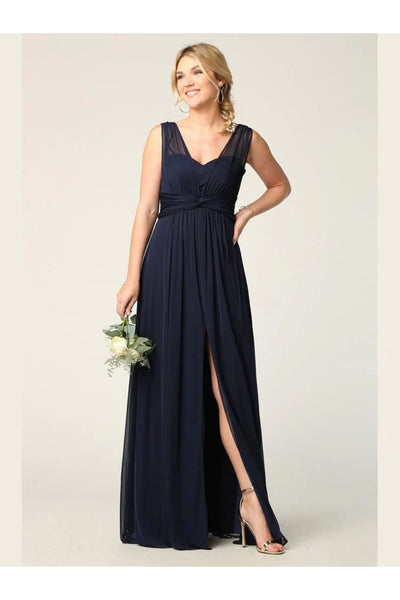 Eva USA 3342 Long Sleeveless Bridesmaids Dress - Bridesmaids Dress