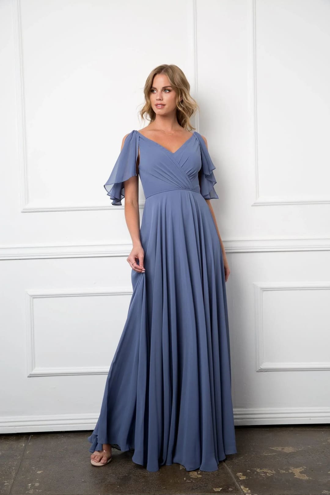 Eva USA 3345 Long Bridesmaids Formal Chiffon Dress - Bridesmaids Dress