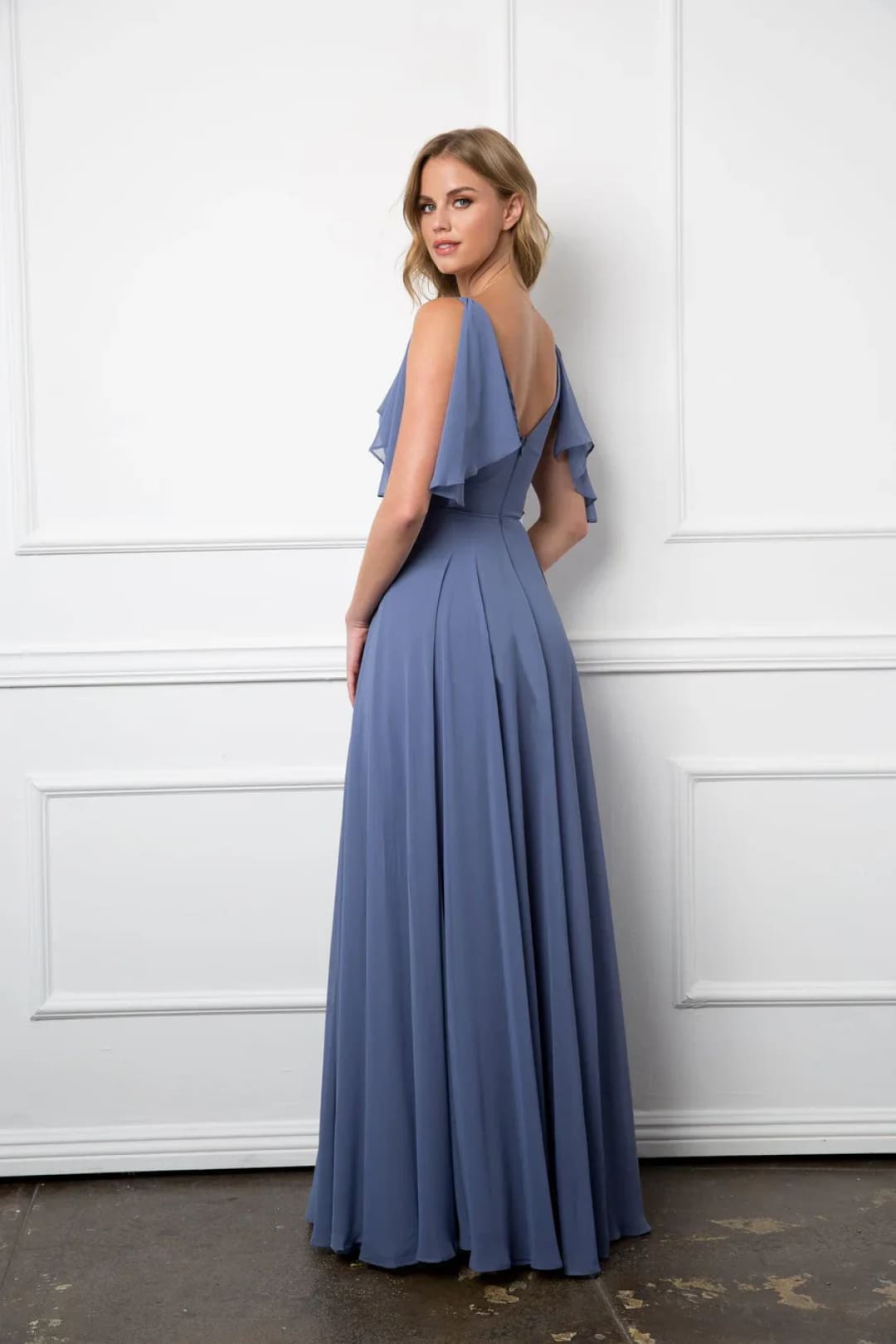 Eva USA 3345 Long Bridesmaids Formal Chiffon Dress - Bridesmaids Dress