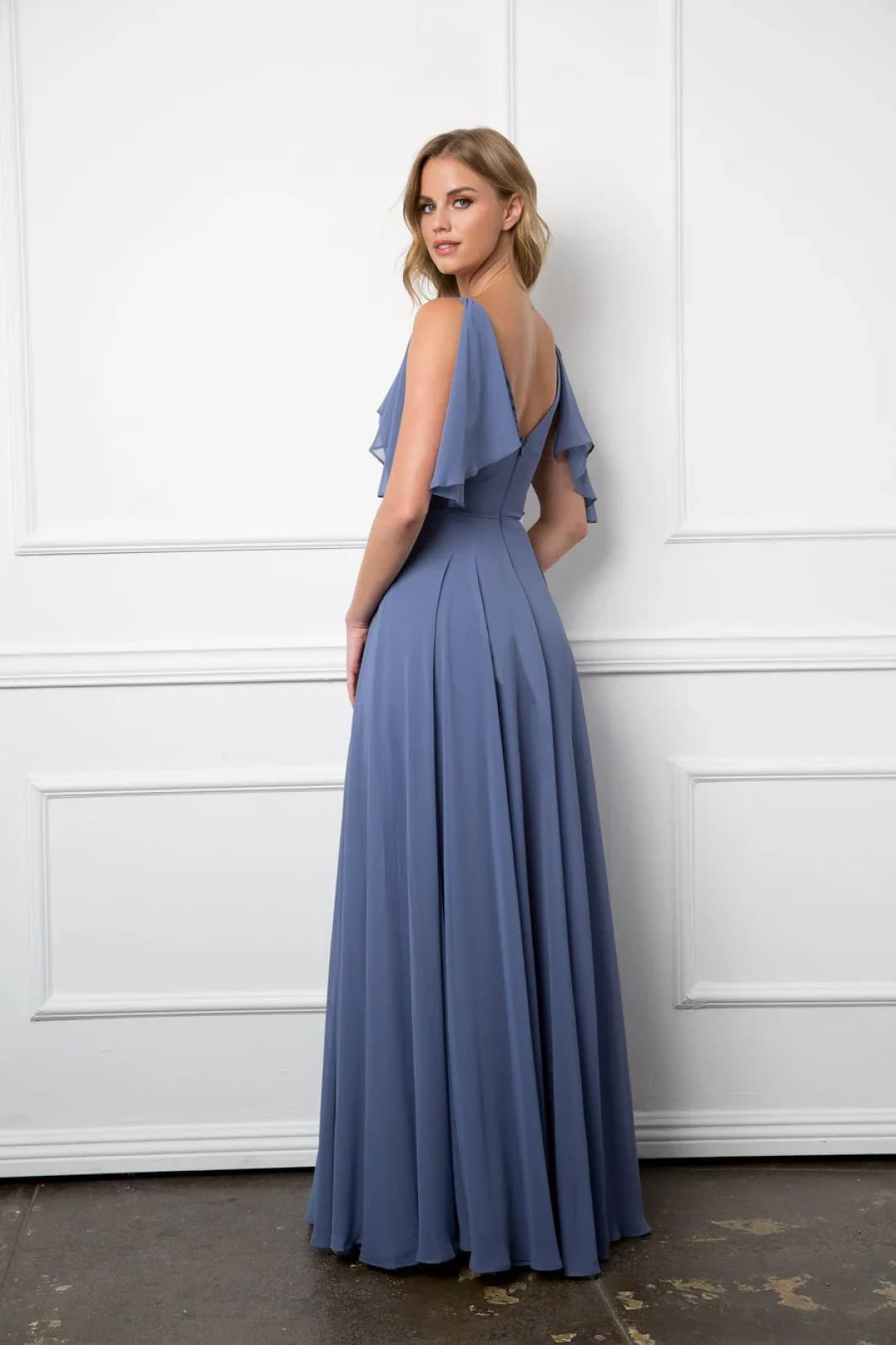 Eva USA 3345 Long Bridesmaids Formal Chiffon Dress - Bridesmaids Dress
