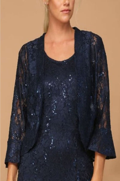 Eva USA 3347 Mother of the Bride Knee Length Cocktail 2-PC Dress - Dress