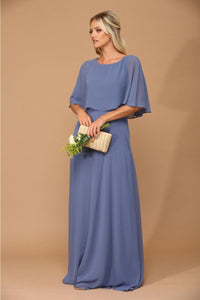 Eva USA 3348 Chiffon Mother of the Bride Gown W/ Pockets - Dress