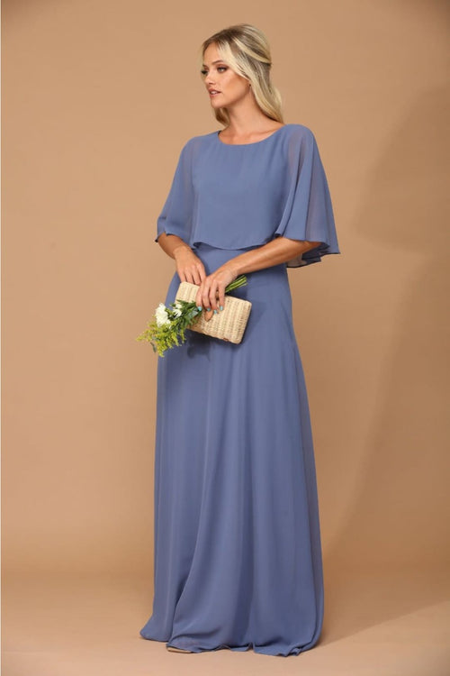 Eva USA 3348 Chiffon Mother of the Bride Gown W/ Pockets - Dress