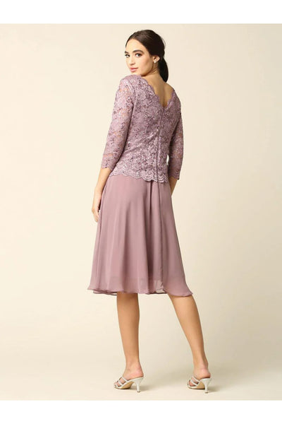 Eva USA 3349 Short Bridesmaids Mother of the Bride Formal Dress - Mother of the Bride Dress