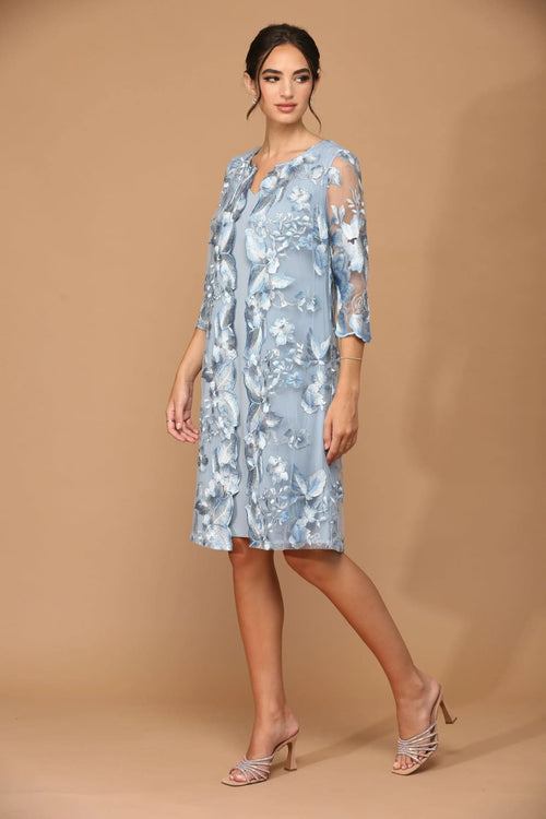 Eva USA 3351 Short Mother of the Bride Chiffon Dress - Mother of the Bride Dress