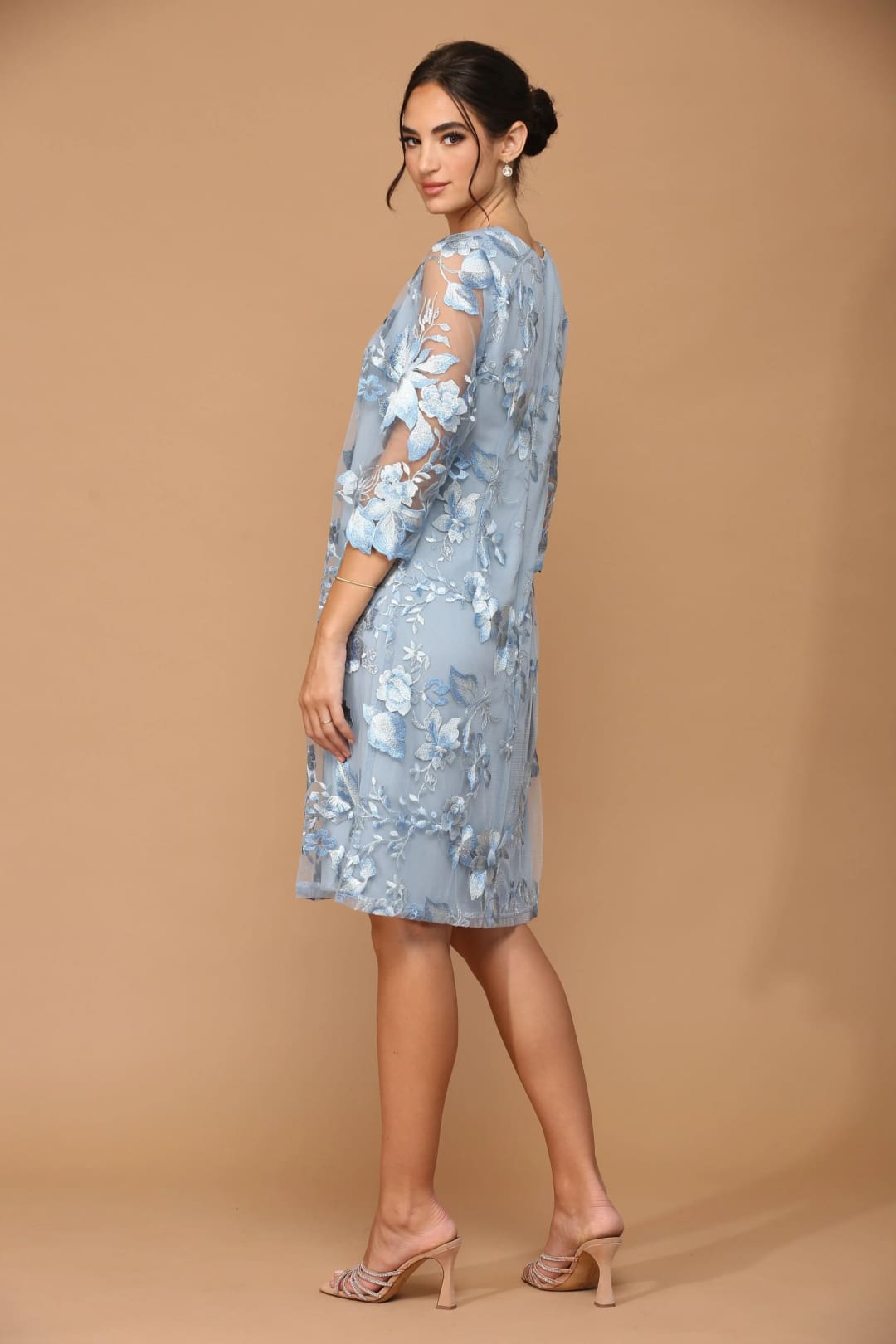 Eva USA 3351 Short Mother of the Bride Chiffon Dress - Mother of the Bride Dress