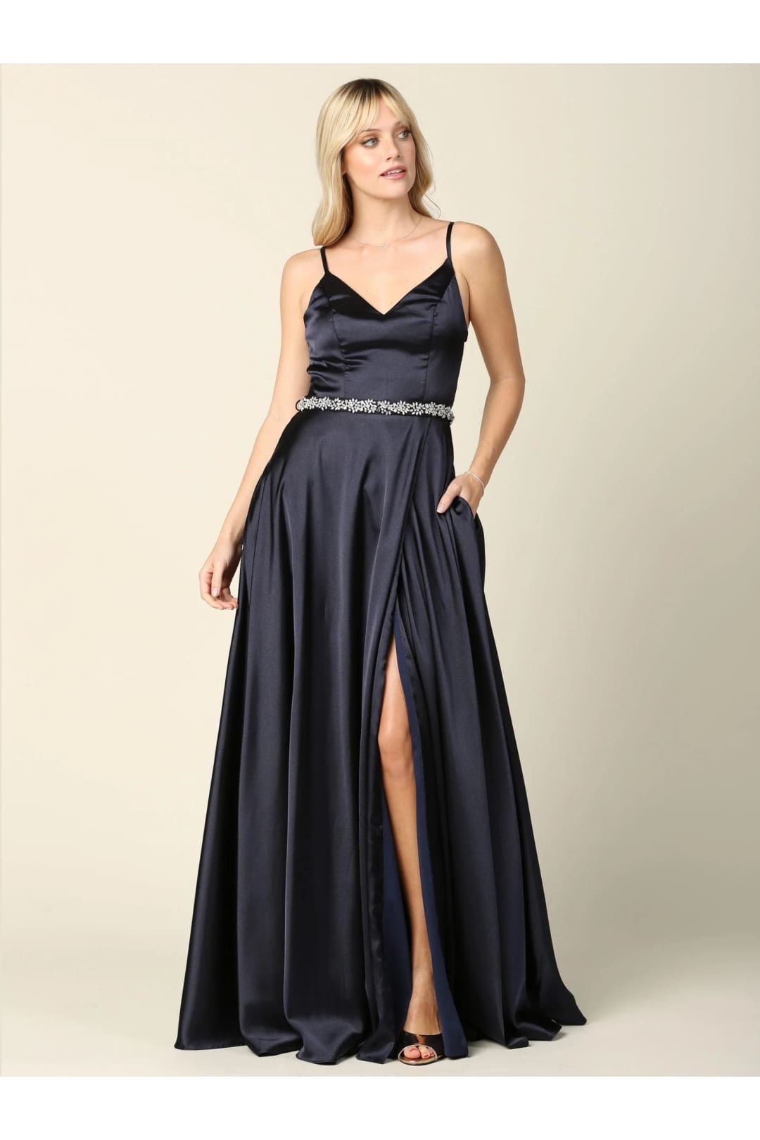Eva USA 3359 Long Formal Spaghetti Strap Bridesmaids Dress - Bridesmaids Dress