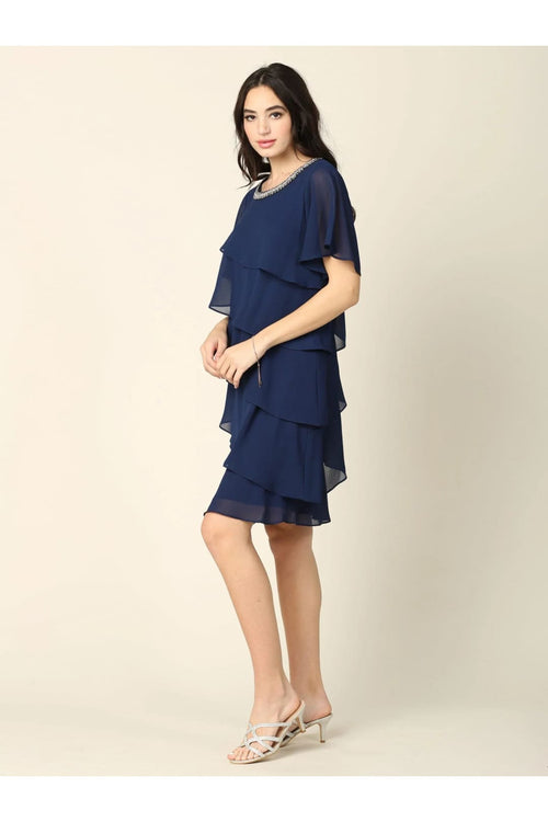 Eva USA 3361 Mother of the Bride Short Cocktail Dress - Mother of the Bride Dress
