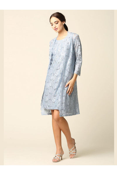 Eva USA 3365 Short Mother of the Bride Lace Jacket Dress - Mother of the Bride Dress