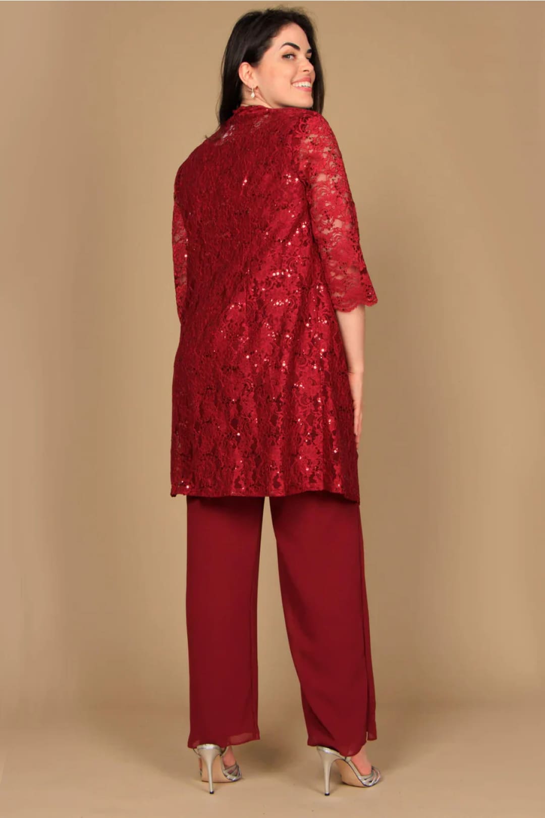 Eva USA 3366 Mother of the Bride Long Jacket Pant Suit - Pant Suit